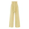 Julia Allert Women's Velvet High Waist Trousers - Pastel Yellow In Yellow