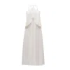 Julia Allert Women's White Summer Halter Dress With Open Back Ivory – Day To Night Elegance In White