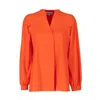 Julia Allert Women's Yellow / Orange Button Down Long Sleeve Shirt Orange In Yellow/orange