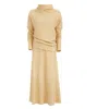 Julia Allert Women's Yellow / Orange Rib Knit Suit Asymmetric Blouse & Basik Skirt - Yellow & Orange In Yellow/orange