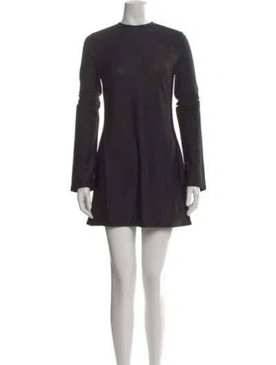 Pre-owned Julia Amory Crew Neck Mini Dress W/ Tags In Gray