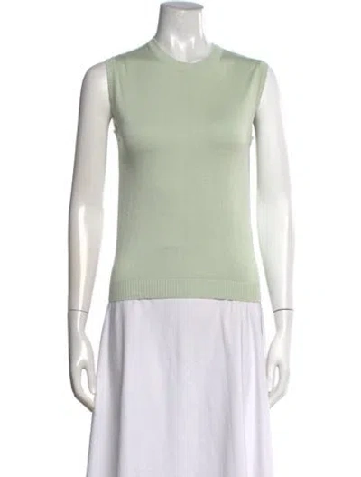 Pre-owned Julia Amory Crew Neck Sleeveless Top W/ Tags In Green