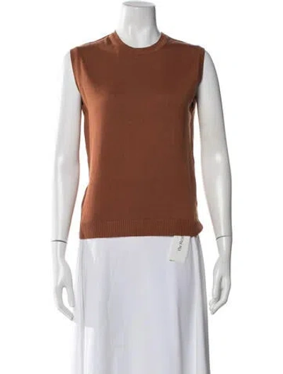 Pre-owned Julia Amory Crew Neck Sweater In Brown