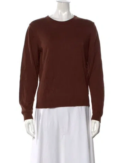 Pre-owned Julia Amory Crew Neck Sweater In Brown