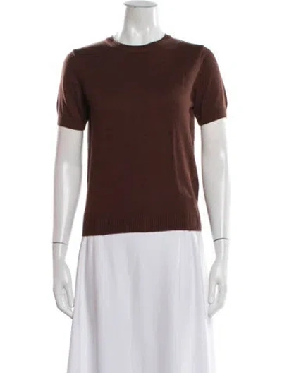Pre-owned Julia Amory Crew Neck Sweater In Brown