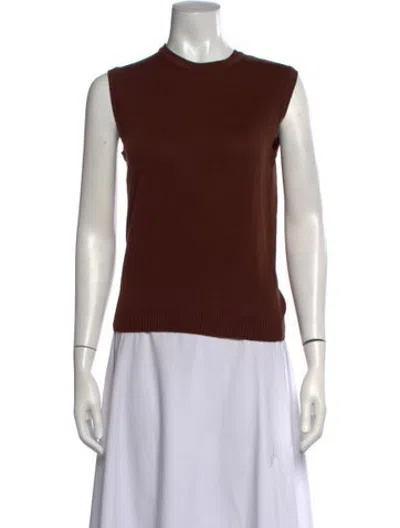 Pre-owned Julia Amory Crew Neck Sweater In Brown