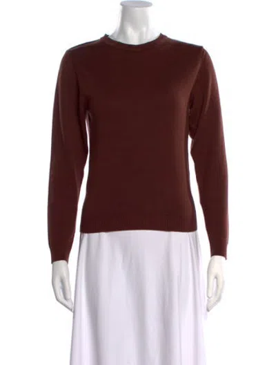Pre-owned Julia Amory Crew Neck Sweater In Brown