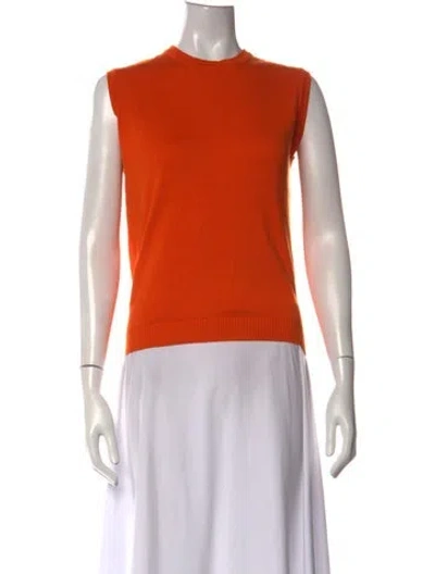 Pre-owned Julia Amory Crew Neck Sweater In Orange