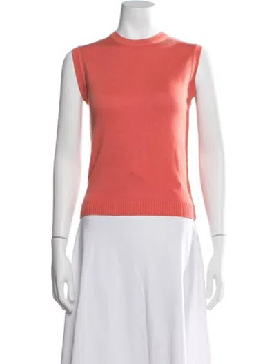Pre-owned Julia Amory Crew Neck Sweater In Orange