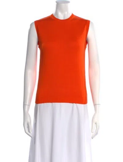 Pre-owned Julia Amory Crew Neck Sweater In Orange
