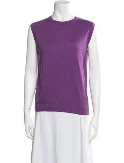 Pre-owned Julia Amory Crew Neck Sweater In Purple