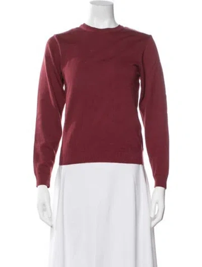 Pre-owned Julia Amory Crew Neck Sweater In Red