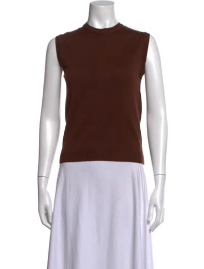 Pre-owned Julia Amory Crew Neck Sweater W/ Tags In Brown