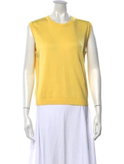 Pre-owned Julia Amory Crew Neck Sweater In Yellow