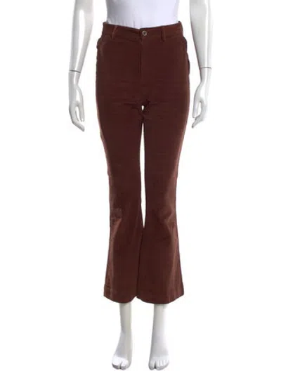 Pre-owned Julia Amory Flared Pants In Brown