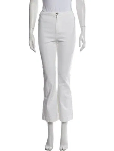 Pre-owned Julia Amory Flared Pants In White