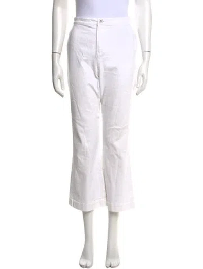 Pre-owned Julia Amory Flared Pants In White