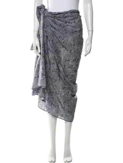 Pre-owned Julia Amory Floral Print Cover-up W/ Tags In White