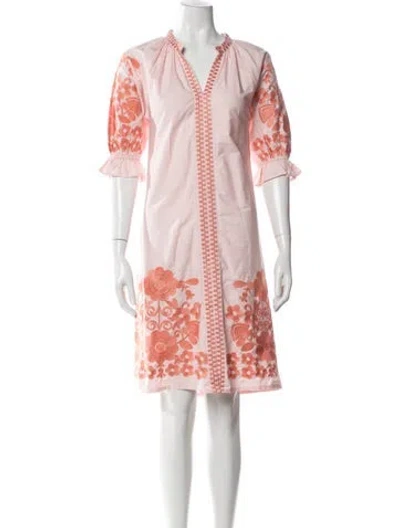 Pre-owned Julia Amory Floral Print Knee-length Dress In Multi