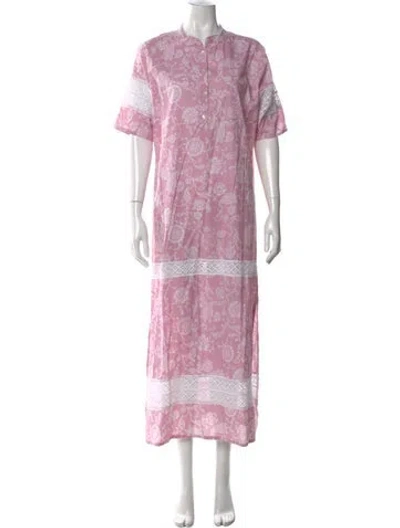 Pre-owned Julia Amory Floral Print Long Dress W/ Tags In Multi