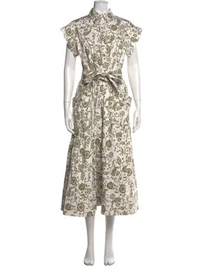 Pre-owned Julia Amory Floral Print Midi Length Dress W/ Tags In Multi