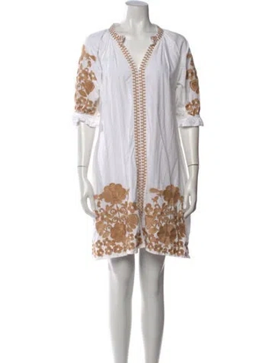Pre-owned Julia Amory Floral Print Mini Dress In Multi
