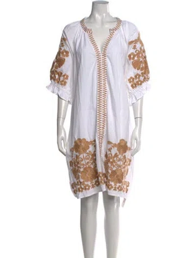 Pre-owned Julia Amory Floral Print Mini Dress In Multicolor