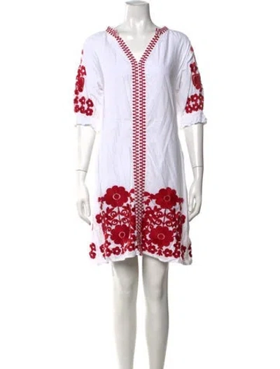 Pre-owned Julia Amory Floral Print Mini Dress In Multicolor
