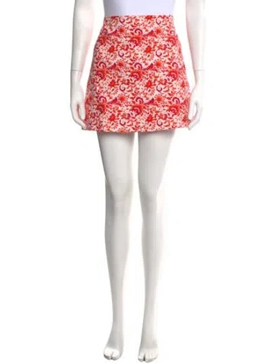 Pre-owned Julia Amory Floral Print Mini Skirt In Multicolor