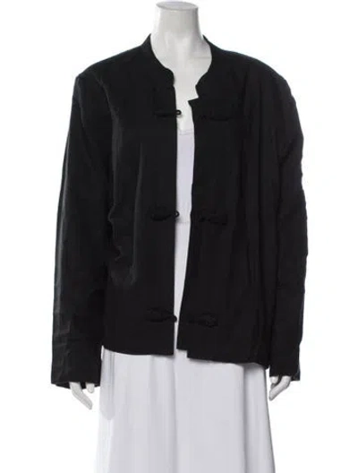 Pre-owned Julia Amory Linen Jacket In Black