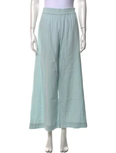 Pre-owned Julia Amory Linen Sweatpants In Blue
