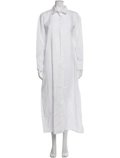 Pre-owned Julia Amory Long Dress In White