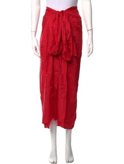 Pre-owned Julia Amory Long Skirt In Red