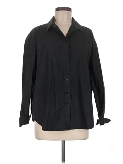 Pre-owned Julia Amory Long Sleeve Button Down Shirt In Black