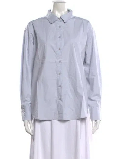 Pre-owned Julia Amory Long Sleeve Button-up Top W/ Tags In White