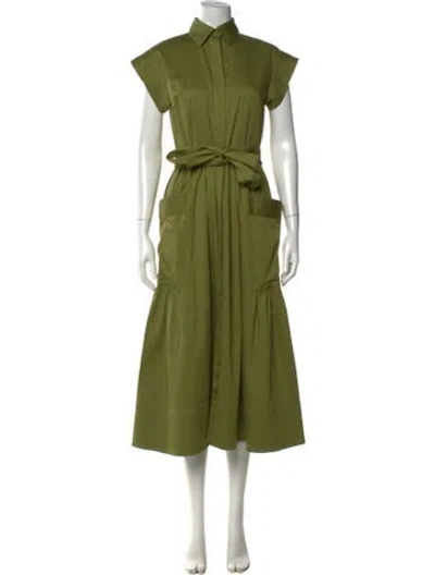 Pre-owned Julia Amory Midi Length Dress In Green