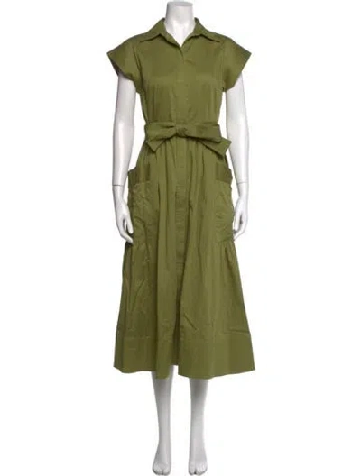 Pre-owned Julia Amory Midi Length Dress In Green
