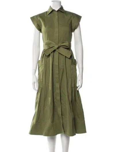 Pre-owned Julia Amory Midi Length Dress In Green