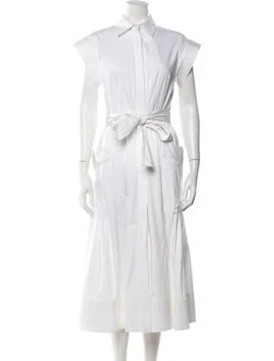 Pre-owned Julia Amory Midi Length Dress In White