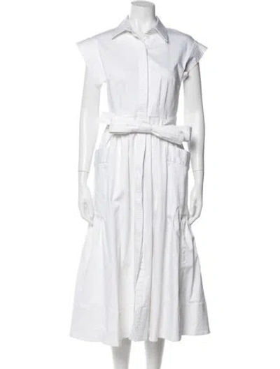 Pre-owned Julia Amory Midi Length Dress In White