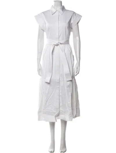 Pre-owned Julia Amory Midi Length Dress In White