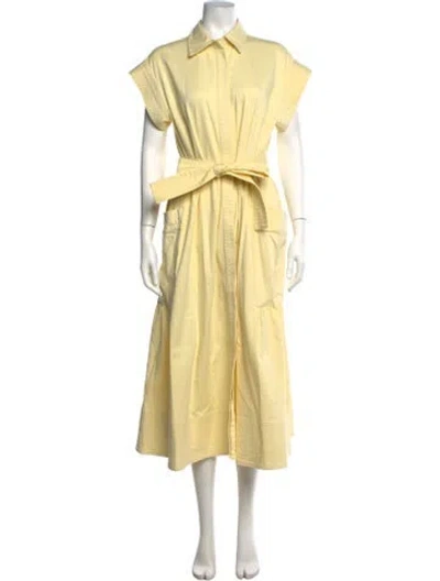 Pre-owned Julia Amory Midi Length Dress In Yellow