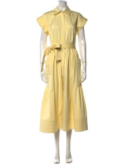 Pre-owned Julia Amory Midi Length Dress In Yellow