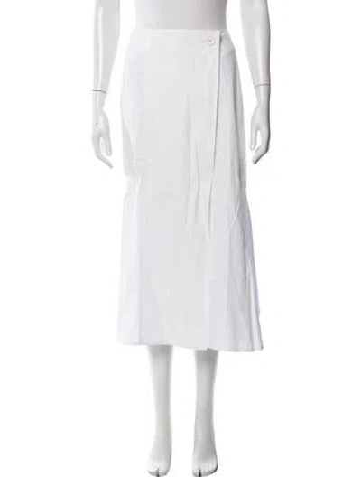 Pre-owned Julia Amory Midi Length Skirt W/ Tags In White