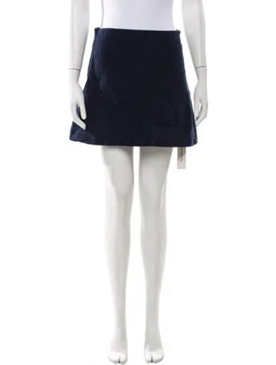 Pre-owned Julia Amory Mini Skirt In Blue