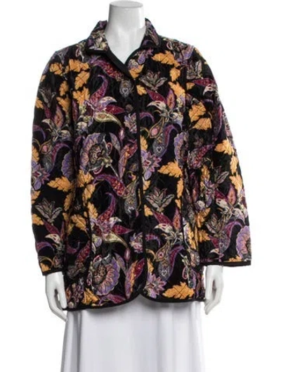 Pre-owned Julia Amory Paisley Print Jacket W/ Tags In Black
