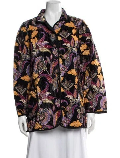 Pre-owned Julia Amory Paisley Print Jacket W/ Tags In Black