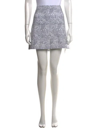 Pre-owned Julia Amory Paisley Print Mini Skirt In Multicolor