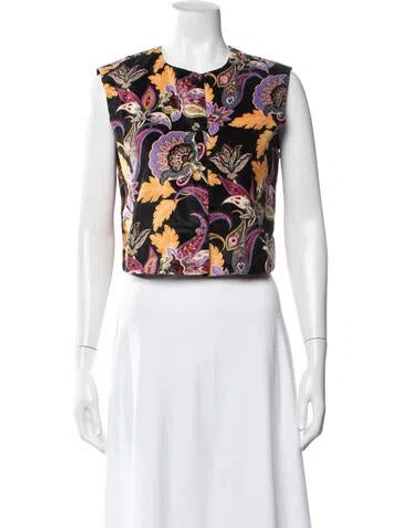 Pre-owned Julia Amory Paisley Print Sleeveless Top W/ Tags In White