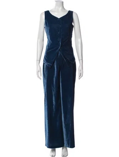 Pre-owned Julia Amory Pant Set In Blue